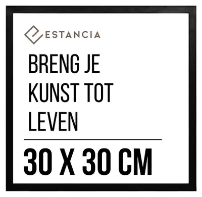 Zdjęcie produktu dla Rama drewniana, czarna, o wymiarach 30x30 cm, z odpornym na pęknięcia plexiglasem, przeznaczona do zdjęć