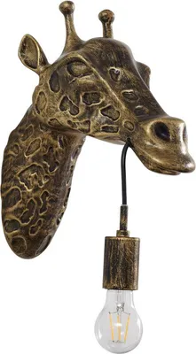Produktbild von Lindby Wandleuchte Nirvathia, 35 cm, Giraffe, messingfarben