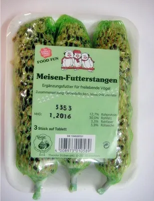 Produktbild von Tedje Meisenfutterstangen, 3 Stück, 60g, für Vögel, Vogelbesitzer, Tierliebhaber