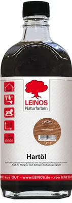 Produktbild von LEINOS Holzöl 250 ml | Hartöl Nussbaum für Tische Möbel Arbeitsplatten | Teak Eiche Möbelöl für effektive Versiegelung und langanhaltenden Schutz im Innenbereich