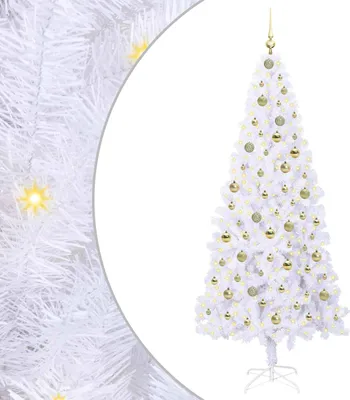 Imagen del producto de Árbol de Navidad artificial con 300 LED 210 cm PVC y Acero