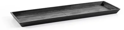 Obrázek produktu pro Podmiska pod truhlík Ecopots Bruges plastová 47,5×19,5×2,5 cm, tmavě šedá