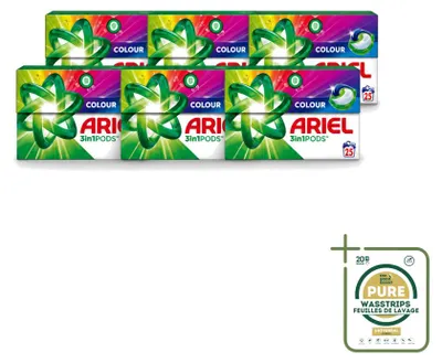 Produktbild von 6 x Ariel 3in1 Pods Color - Buntwaschmittel - 500 g - Vorratspackung - 6 Stücke