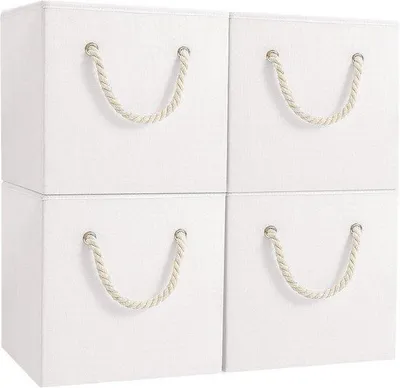 Immagine prodotto di Scomparti pieghevoli in tessuto - Organizer lavabili per vestiti e accessori, 33x33x33 cm, confezione da 4