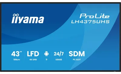 Produktbild von Iiyama 108Cm (42,5") Lh4375Uhs-B2Ag 16:9 2Xhdmi+3Xdp+2Xusb
