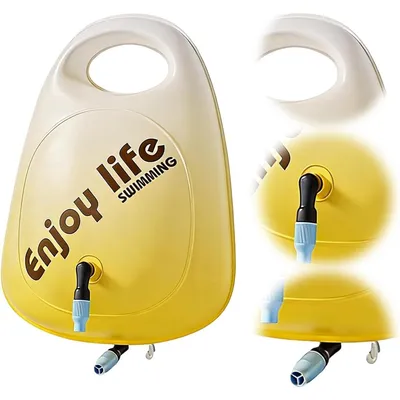 Produktbild von Schwimmboje Open Water Aufblasbar – Gut Sichtbare Sicherheitsboje für Freiwasserschwimmen – Gelb-Orange
