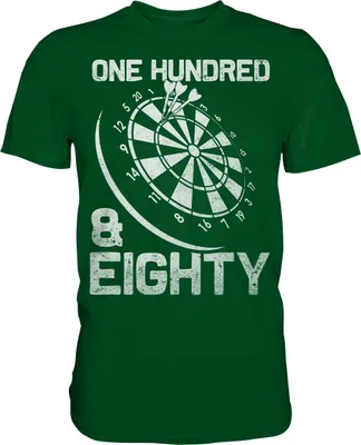 Produktbild von Darts 180 Triple 20 Dartscheibe einhundertachtzig T-Shirt – Bottle Green / S