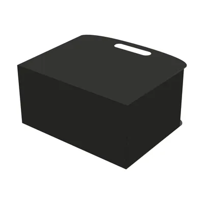 Image de Porte-revues Noir Porte-revues en acrylique avec poignées Porte-revues, boîte de rangement pour dossiers Appartements, entreprises, bureaux