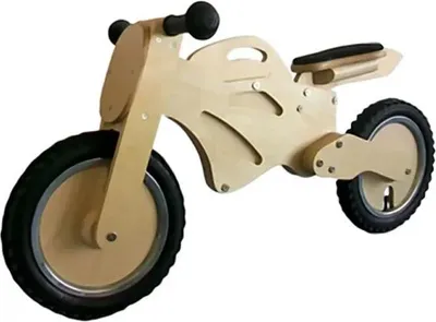 Produktbild von Lauflernrad Superbike aus Holz, natur, 12 Zoll Räder, verstellbare Sattelhöhe, 95 cm breit