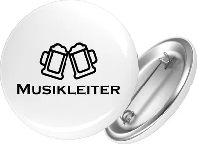Produktbild von Huuraa Button Musikleiter Schützenfest 25mm rund mit Sicherheitsnadel Ansteckbutton Geschenkidee