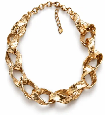 Produktbild von Halskette Kurzkette Große industrial Style Glieder in Goldfarben Sweet7