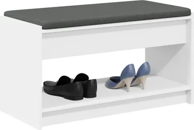 Produktbild von (Robust Möbel)Flurbank(1 pcs）CLORIS - Bettbank - Sitzbank - mit Kissen mit Regal mit Speicher Weiß 83x38x45cm - Sitzbänke DEMöbel6765468