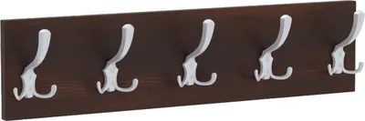 Produktbild von AKKE Walnuss Garderobenleiste horizontal klein ALU haken BxH: 60x15 cm