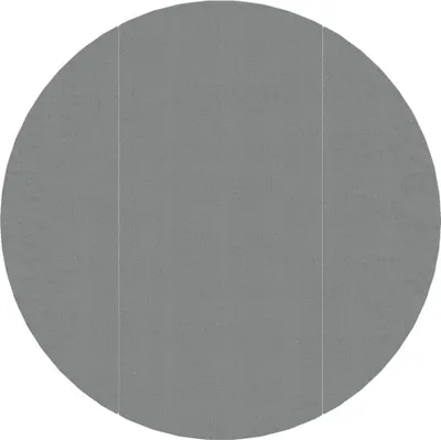 A circular gray geotextile pool cover is shown against a white background. Two thin vertical lines, likely indicating a fold or seam, are visible down the center.