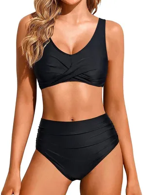 Dames 2-Piece Bikini Set - Push-Up High Waist - Sexy Cross Back Ontwerp
