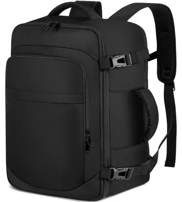 Immagine prodotto di Omgoods - Valigia da viaggio, bagaglio a mano, 45x36x20 cm - 30L. Zaino da viaggio piccolo. Borsa da aereo per laptop da 15,6 pollici. Colore: nero. Adatto per viaggi d'affari/tempo libero. Ideale anche per la scuola. Zaino