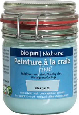 Produktbild von Natürliche feine Kreidefarbe 0,325 l - Pastellblau