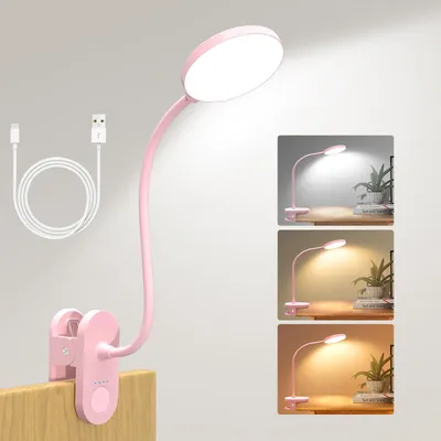 Produktbild von Leselampe mit 97 LEDs, Akku, 3 Farbmodi und 10 Helligkeitsstufen, 2000 mAh, flexibler Schwanenhals