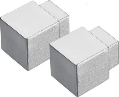Produktbild von Eckstück Dural Squareline DPSAE 125-Y Aluminium Silber 12,5 mm
