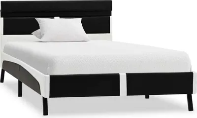 Zdjęcie produktu dla Rama Łóżka Z Led, Czarna, Sztuczna Skóra, 90 X 200 Cm