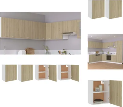 Obrázok produktu pre vidaXL Nástenné skrinky 2 ks Sonoma dub 50x31x60 cm materiál na báze dreva - Kuchynské skrinky