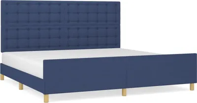 Obrázek produktu pro vidaXL Rám postele bez matrace modrý 200x200 cm látka
