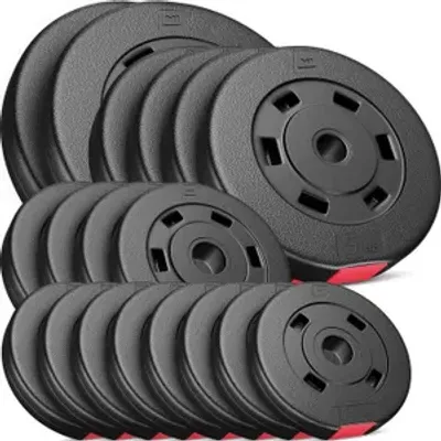 Produktbild von Hop-Sport 60kg Hantelscheiben 30 mm - Gewichte Hantel Sets 2x10, 4x5, 4x2,5, 8x1,25 kg