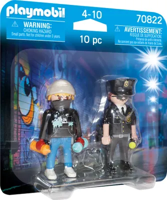 Produktbild von PLAYMOBIL City Action Duopack Polizist mit Sprayer 70822