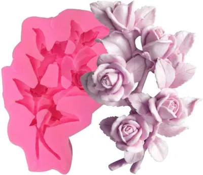 Produktbild von Rose Blume Silikonform DIY 3D Fondant Form Cupcake Kuchen Dekorieren Werkzeuge Kuchen Kekse Polymer Ton Backformen Seife Gips Harz Ton Formen Schokolade Blütenpaste Form Küche n