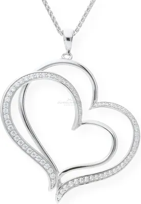 Produktbild von Kettenanhänger Silber 925 Zirkonia Herz JL10-02-0283 JuwelmaLux