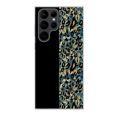 Produktbild von MuchoWow® Handyhülle Schutzhülle Hülle für Samsung Galaxy S22 Ultra Pantherdruck - Gold - Pelz Silikon Softcase Handy Hülle - Abbildung
