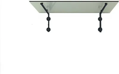 Immagine prodotto di Glaszentrum Hagen - 190x90 cm Schizzo di vetro cristallo - Trasparente - incl. RAL7016