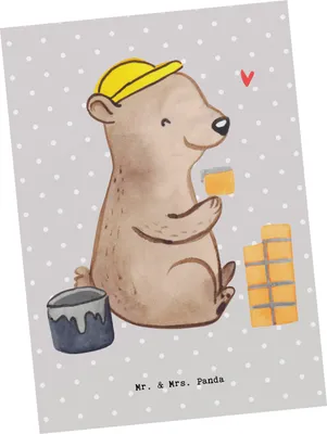 Produktbild von Mr. & Mrs. Panda Postkarte Maurer Herz - Grau Pastell - Geschenk, Ansichtskarten, Gesellenprüfung, Handwerker, Grußkarte, bildkarte, Ansichtskarte, Postkarten