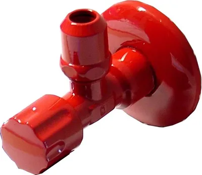 Produktbild von Eckventil Ventil 1/2 Zoll Wand, 3/8 Zoll Anschluss, rot