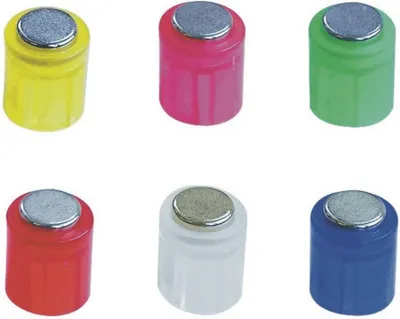 Produktbild von Magnet Zylinder 14x9mm bis 1900g VE=10x6 Stück Kristallfarben sortiert