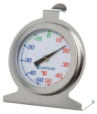 Edelstahl-Kühlschrankthermometer, -50 bis +50 °C, analog