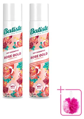 Produktbild von 2 x Batiste Trockenshampoo Rose Gold - Zarter Rosenduft - 200 ml - Sparpackung - 2 Stücke