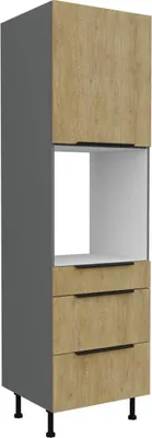 Produktbild von Backofenumbauschrank Cremona Anthrazit 60 DPS-215 3S 1F