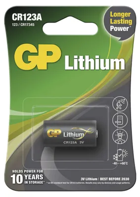 Lithiová baterie GP CR123A, 1 ks