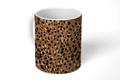 Produktbild von KitchenYeah® Tasse Kaffeetasse Kaffeebecher 350 ml - Tiermuster - Leopard Teetasse - Fototasse - Becher - Keramikbecher - Teebecher - Kaffeetasse - Bürotasse