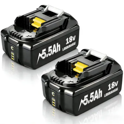 2x 18V 5500mAh Akku Li-Ion mit LED-Anzeige, Ersatz
