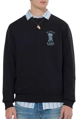 Produktbild von Scotch & Soda Left Chest Artwork Pullover Herren