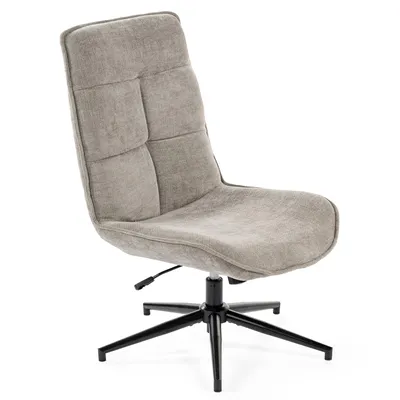 Produktbild von Meubles Cosy Verstellbarer Freizeitsessel aus grauem Chenille Stoff mit 360° Drehfunktion – CHARLOTTE