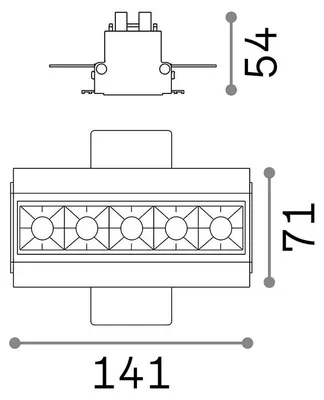 Produktbild von Ideal Lux LED-Einbaustrahler LIKA 12,5 W 4000 K rahmenlos 267906 12,5 W 1250 lm 4000 K IP20 14,1 cm weiß-schwarz ohne Rahmen