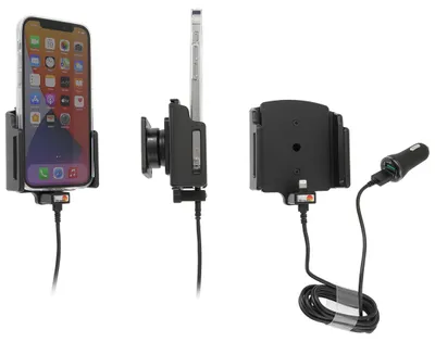Produktbild von Brodit Gerätehalter 721239 mit Ladefunktion - für Smartphones - Apple iPhone 14 Pro, Apple iPhone 13 Pro, Apple iPhone 13 und weitere