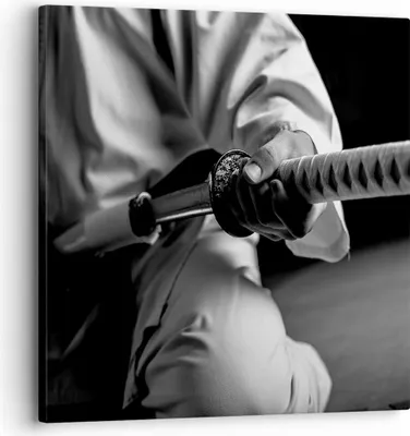 Produktbild von Bild auf Leinwand - Leinwandbild - Samurai-Schwert - 30x30cm - Wand Bild - Wanddeko - Wandbilder - Leinwanddruck - Bilder - Kunstdruck - Wanddekoration - Leinwand bilder - Wandkunst - AC30x30-3746