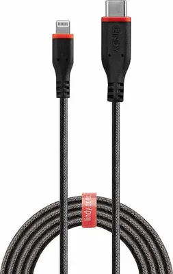 Produktbild von LINDY 1m verstärktes USB Typ C an Lightning Ladekabel