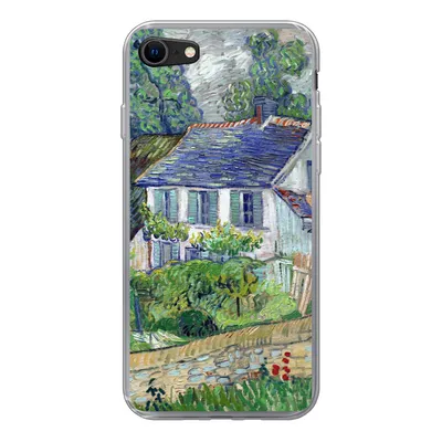 Produktbild von MuchoWow® Handyhülle Schutzhülle Hülle für iPhone 7 Haus in Auvers - Vincent van Gogh Silikon Softcase Handy Hülle - Kartenhalter