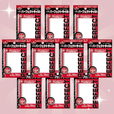 Produktbild von 10x KMC Standard Sleeves – Perfect Size (10x100 Sleeves) – Standard Sleeves für Sammelkarten & TCG+ Heartforcards Versandschutz
