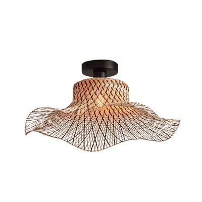 Produktbild von Deckenlampe Ibiza wellig S Natur/Schwarz